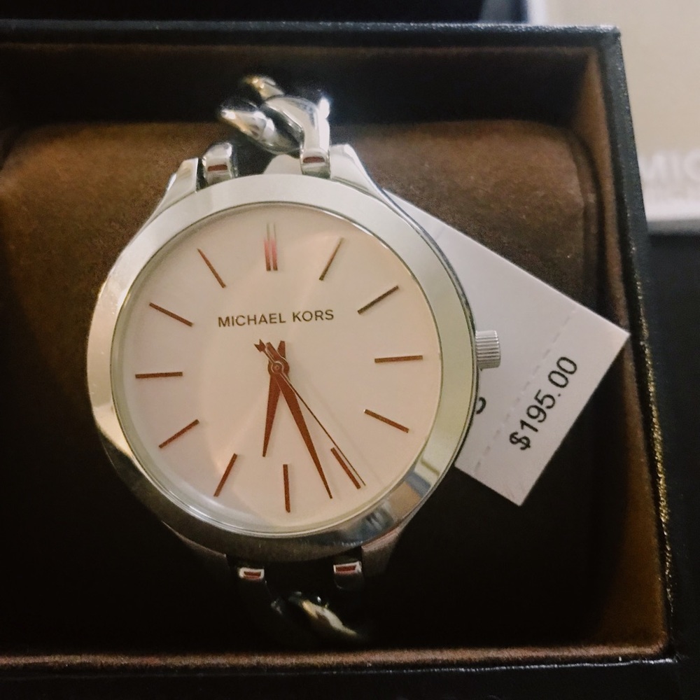 Michael Kors silver link watch w/ box